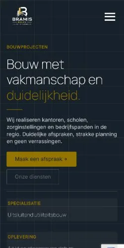 Mobiele weergave van Bramis Bouw